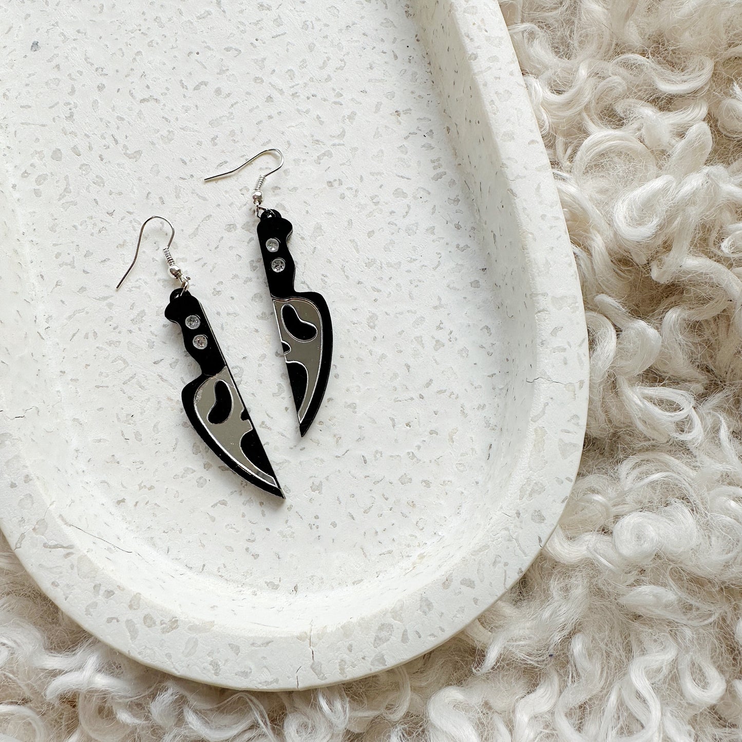 Knife Scream Mask Earrings