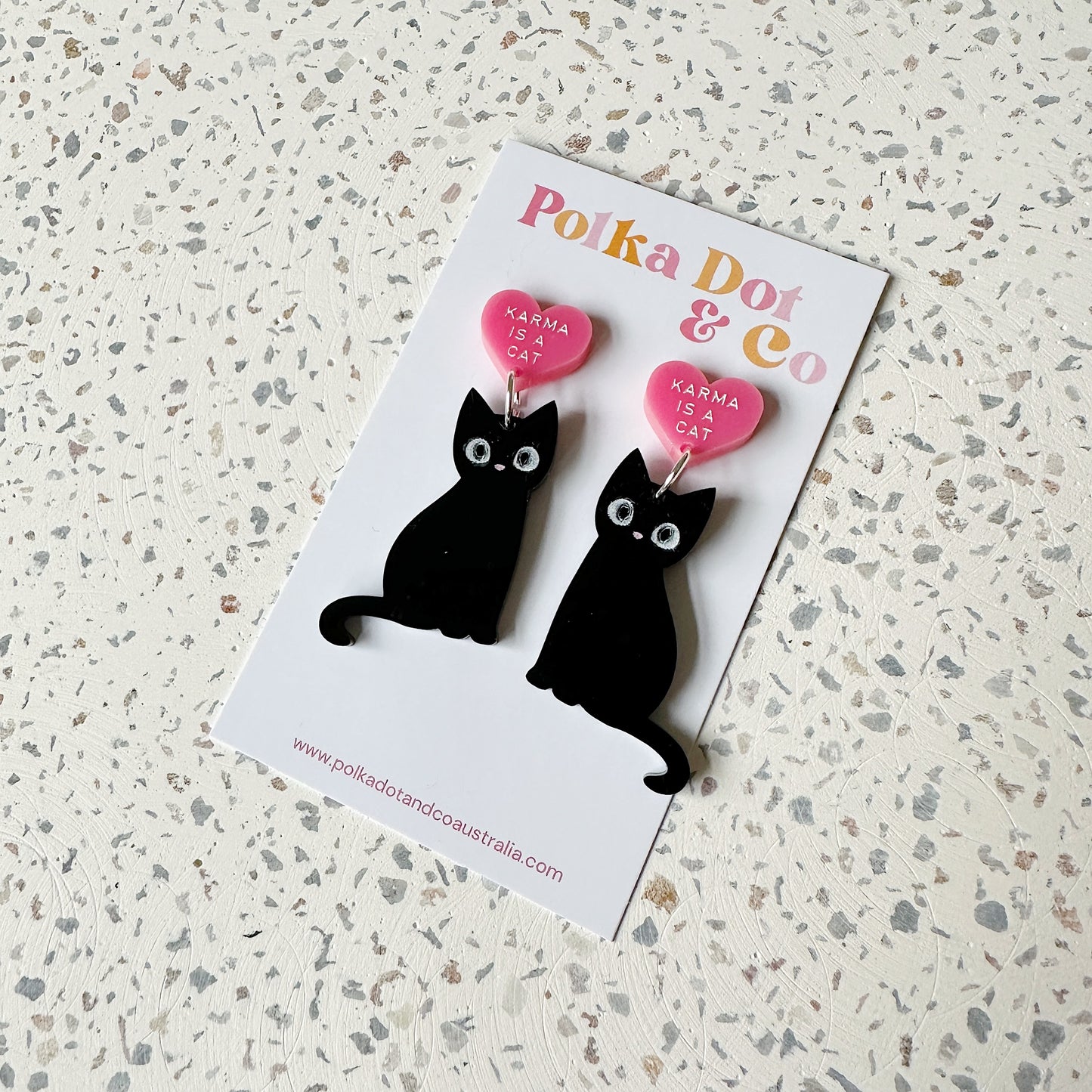 Karma Is A Cat Earrings