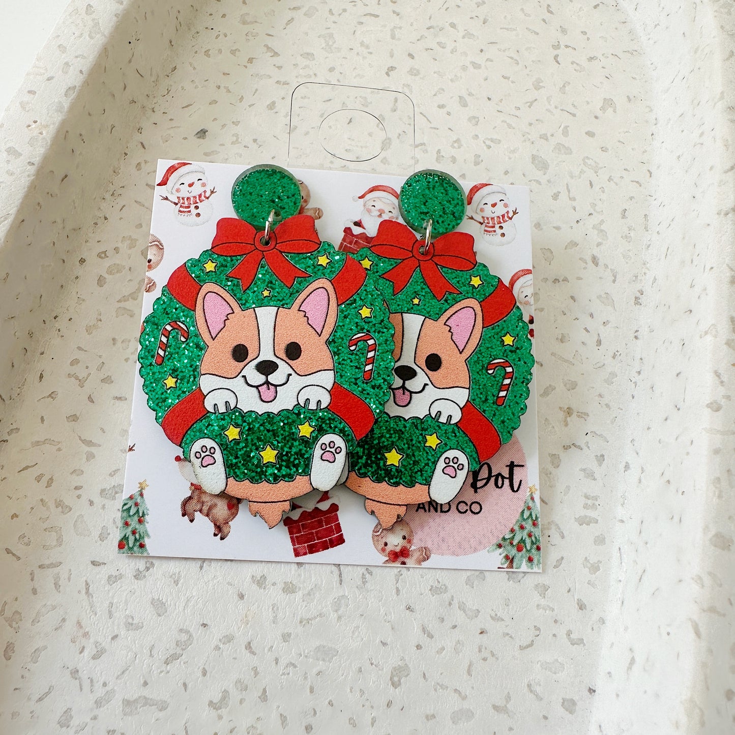 Christmas Corgi Dangles