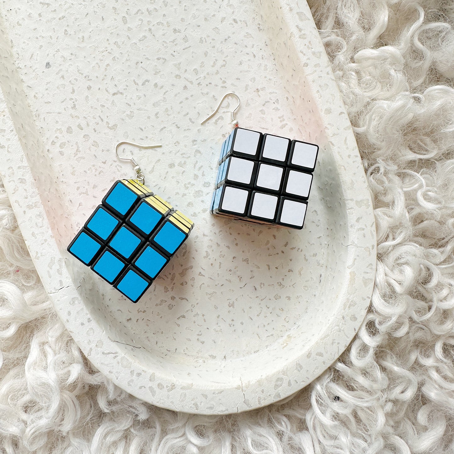 Rubik Cube Earrings
