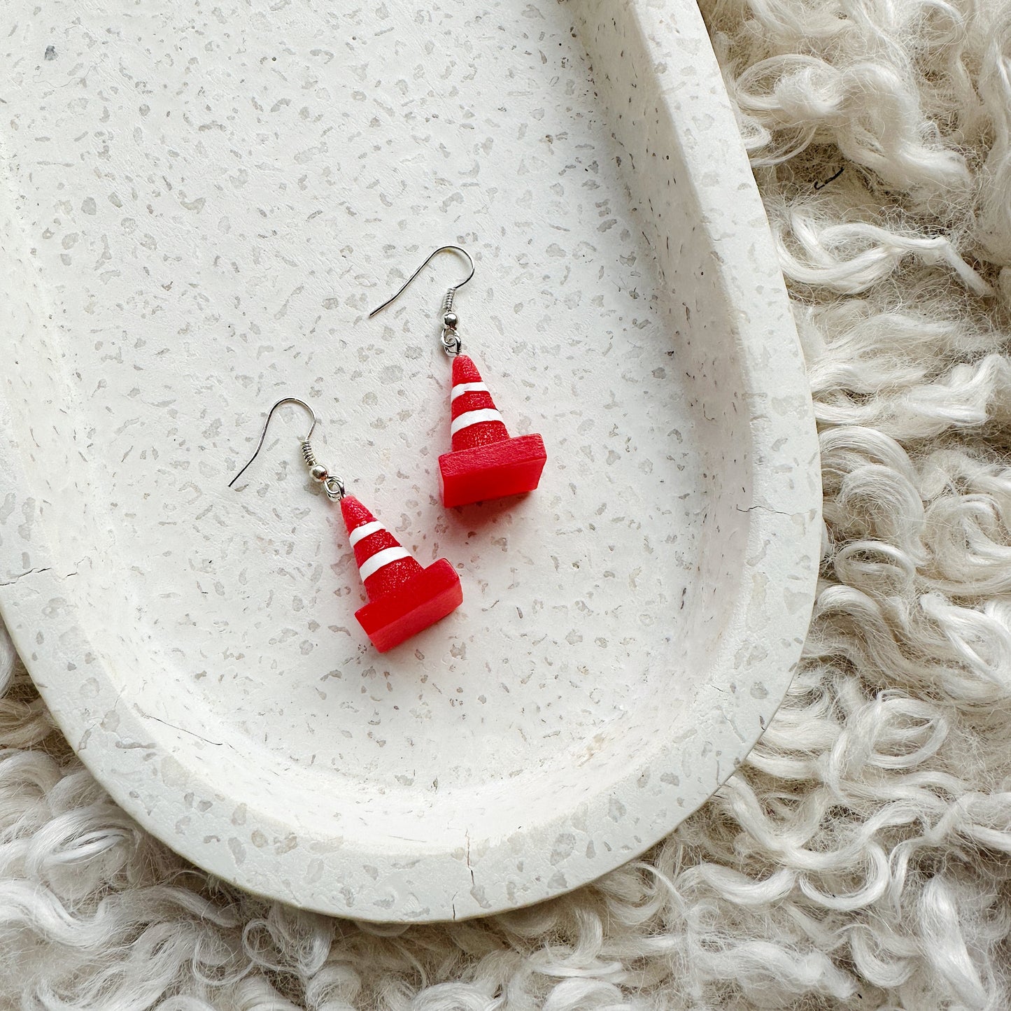 Traffic Control Cone Earrings