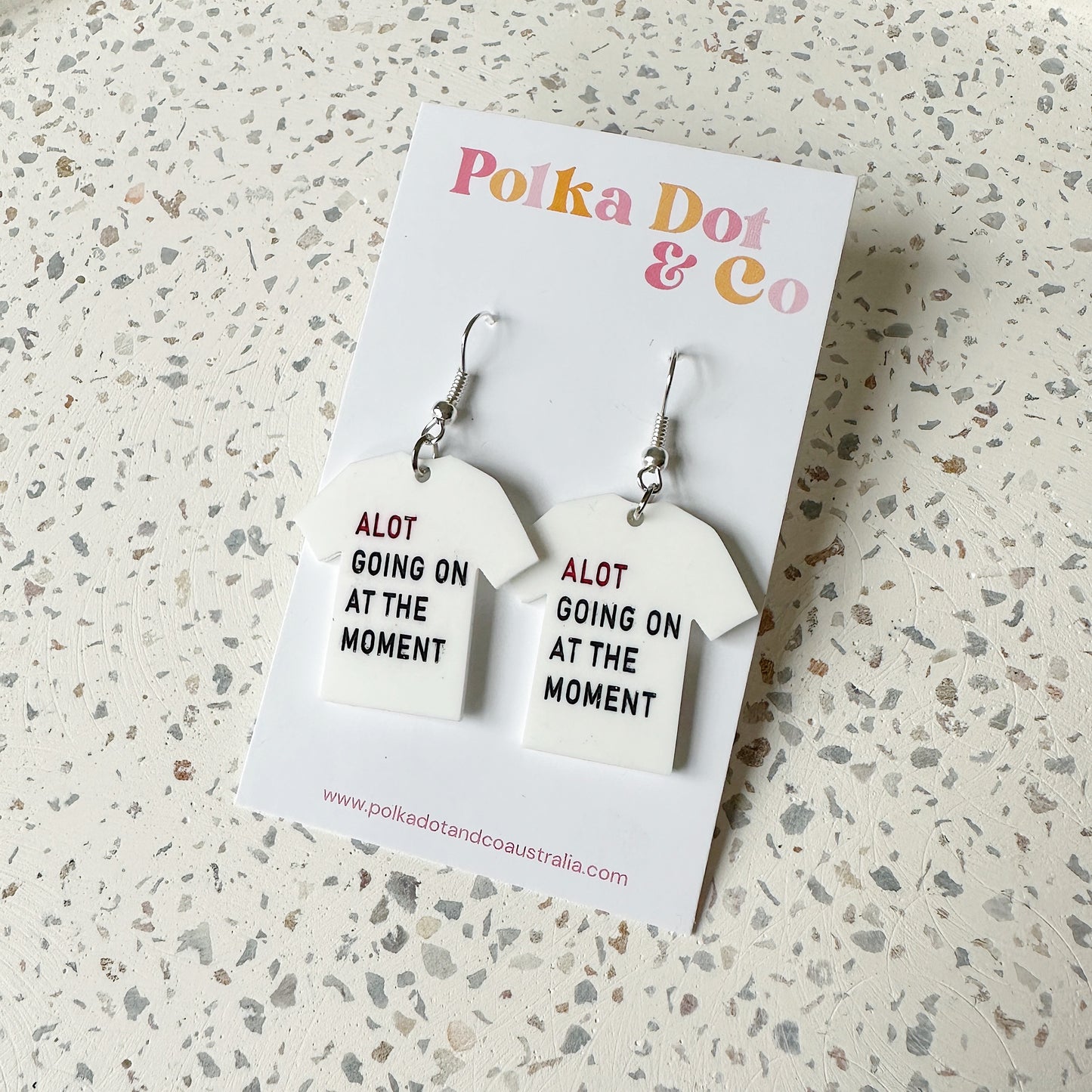 A Lot Going On ATM Shirt Earrings