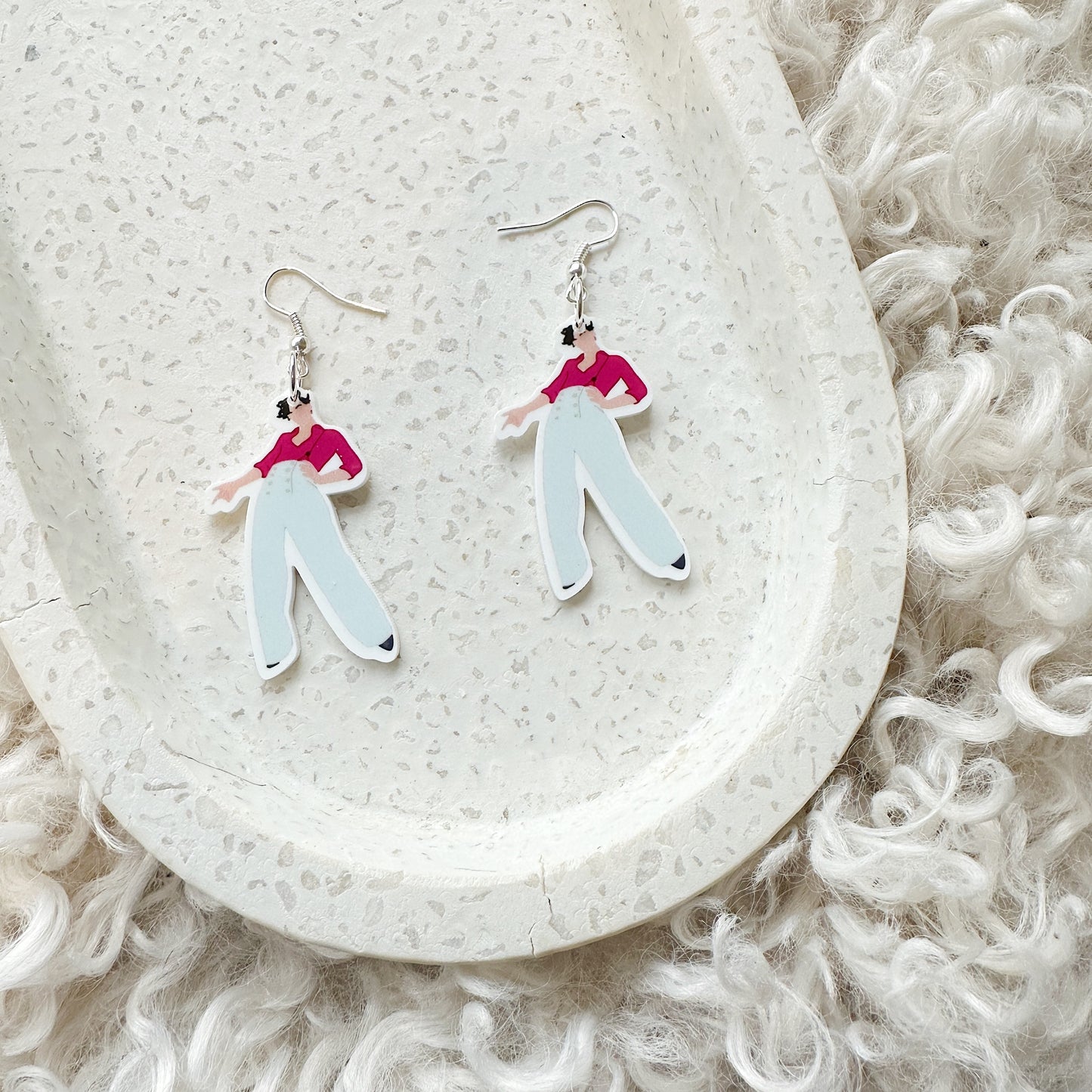 Cartoon Fine Line Harry Styles Earrings