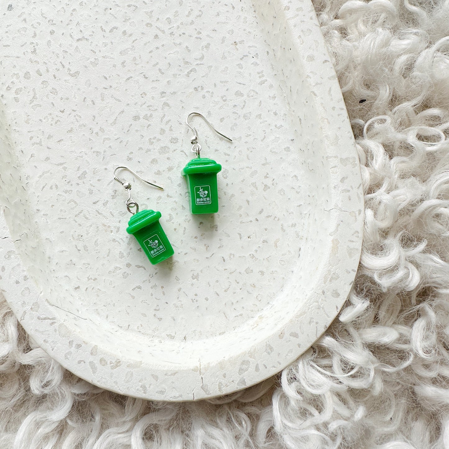Recycling Bin Earrings