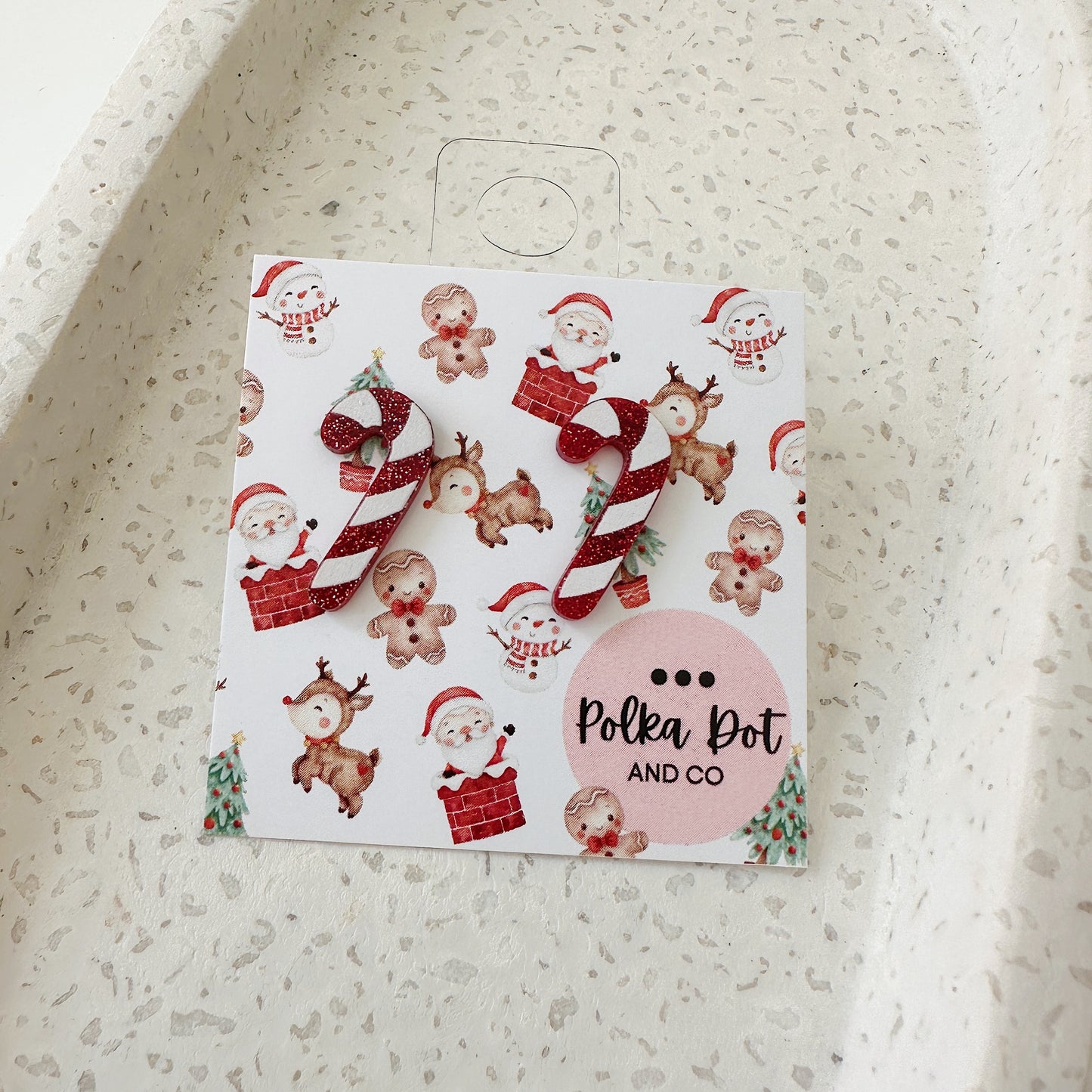 Candy Cane Studs