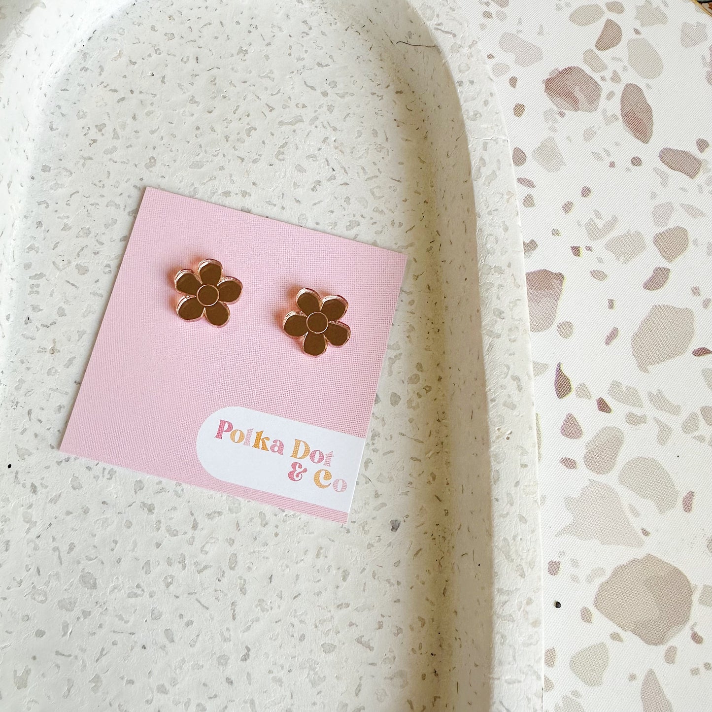 Rose Flower Studs