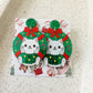 Christmas Wreath Cat Dangles