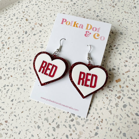 Red Heart Earrings