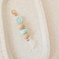 Aqua Daisy Keychain