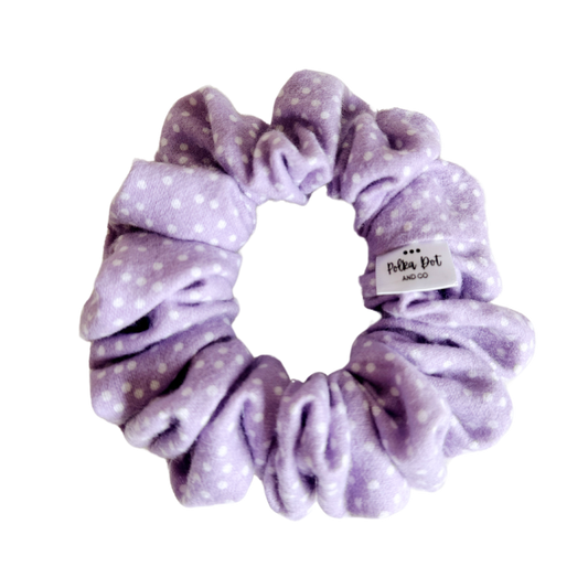 Lilac Spot Scrunchie