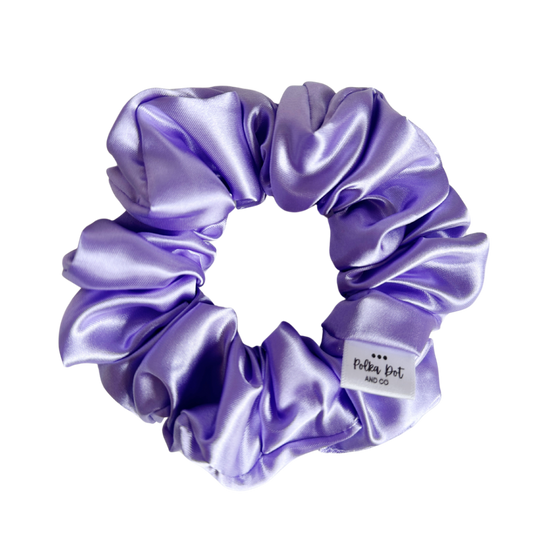 Lilac Satin Scrunchie