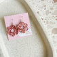 Rose Glitter Flower Earrings