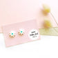 Aqua Daisy Studs