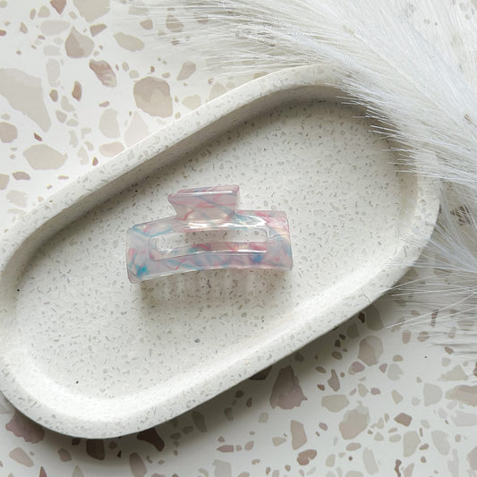 Pink & Blue Swirl Claw Clip