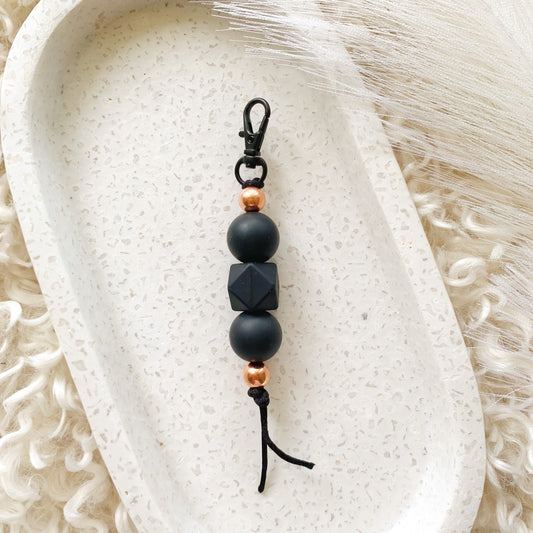 Rose Black Keychain