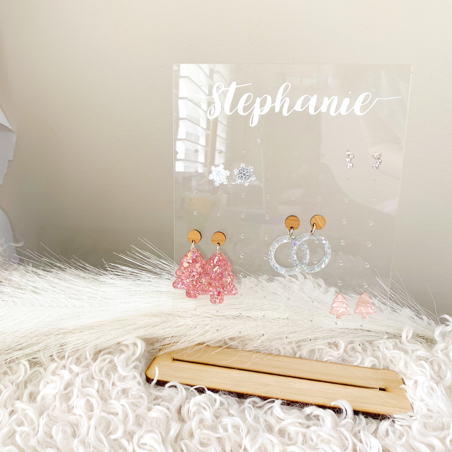 Personalised earring stand