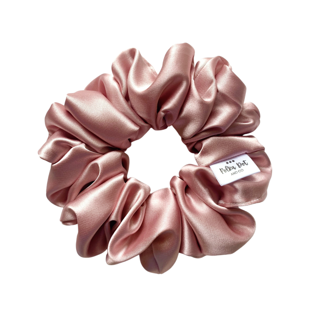 Blush Satin Scrunchie